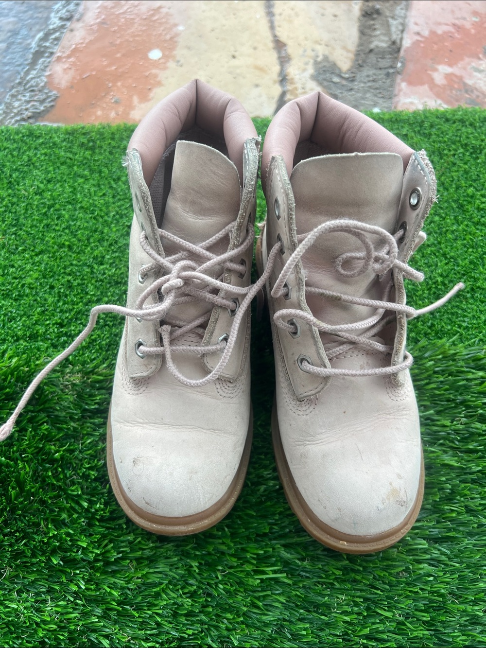 Timberland Light Pink Lace-Up Women's Ankle Boots